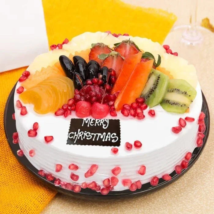Fresh Mixed Fruit Christmas Cake