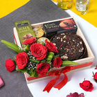 Xmas Plum Rose Cookies Candle Choco Hamper customer review image