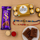 Set Of Peacock Rakhi And Car Rakhi With Ferrero Rocher customer review image
