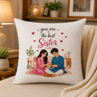 Sister Quote Printed Cushion 12 x 12 Inches customer review image