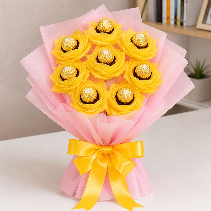 Ferrero Rocher Chocolate Bouquet with 8 Chocolates