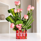 15 Pink Roses Vase with KitKat Chocolates customer review image
