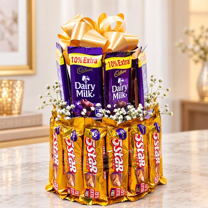 Two Layer Assorted Chocolate Arrangement