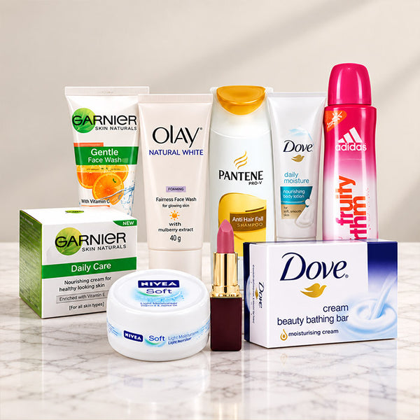 Women Cosmetics Gift Set with Pantene Dove Olay Garnier & Lakme