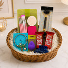 Women's Self-Care Beauty Gift Hamper with Jade Roller, Makeup Brush Set, Bracelet & Beauty Essentials customer review image