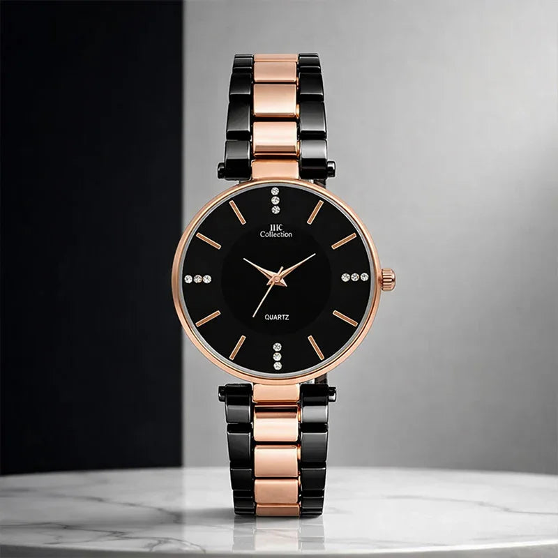 Black Dial Analog Watch for Women