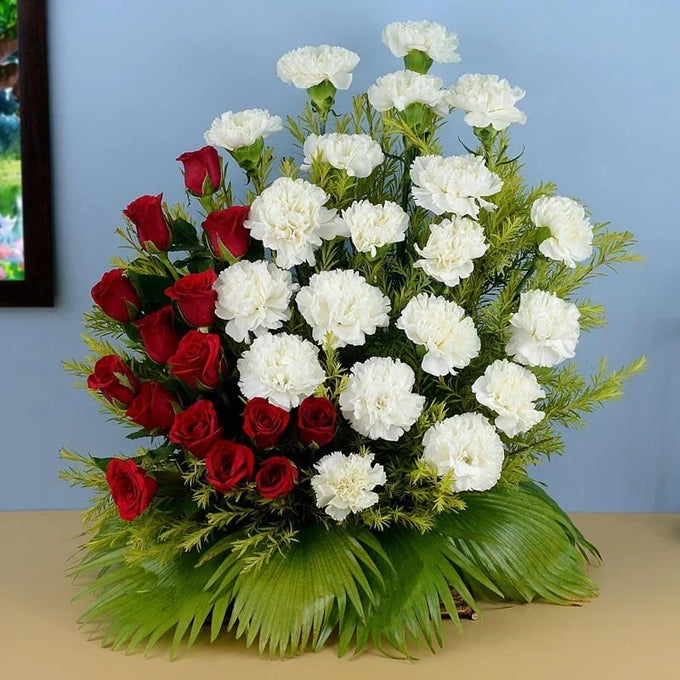 Blooms of Purity and Passion - Flower Delivery in GiftsGhaziabad