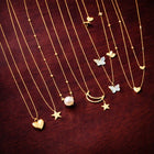 Celestial Charm Gold Necklace Collection – Heart, Star, Butterfly & Pearl Pendants customer review image