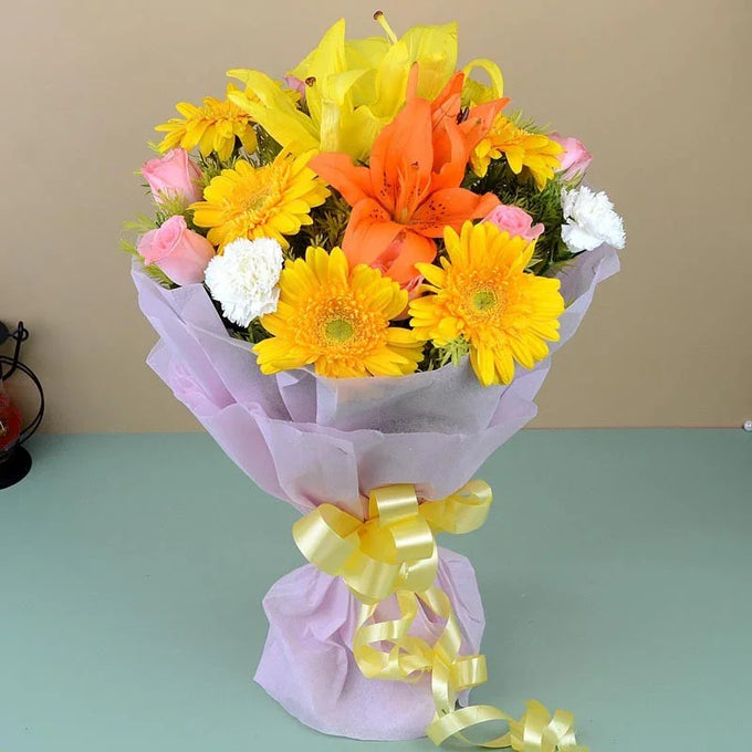 Colors of Summer Bouquet - Flower Delivery in GiftsGhaziabad