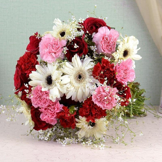Colourful Carnation & Gerberas - Flower Delivery in Kalyani