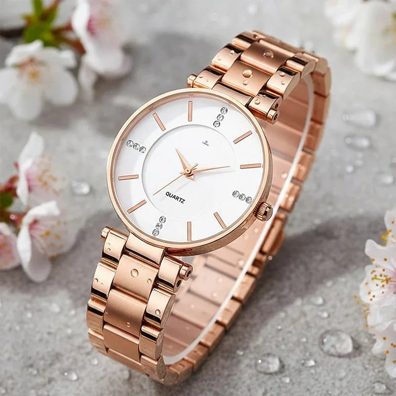 Dial Metal Chain Analog Watch for Women