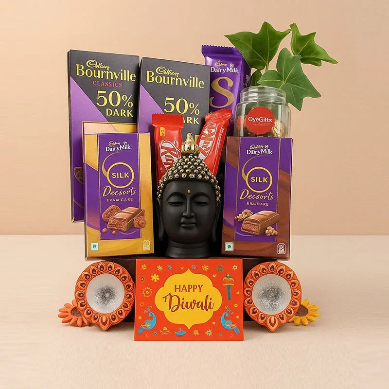 Diwali Chocolate Combo Gift Pack with Buddha Idol