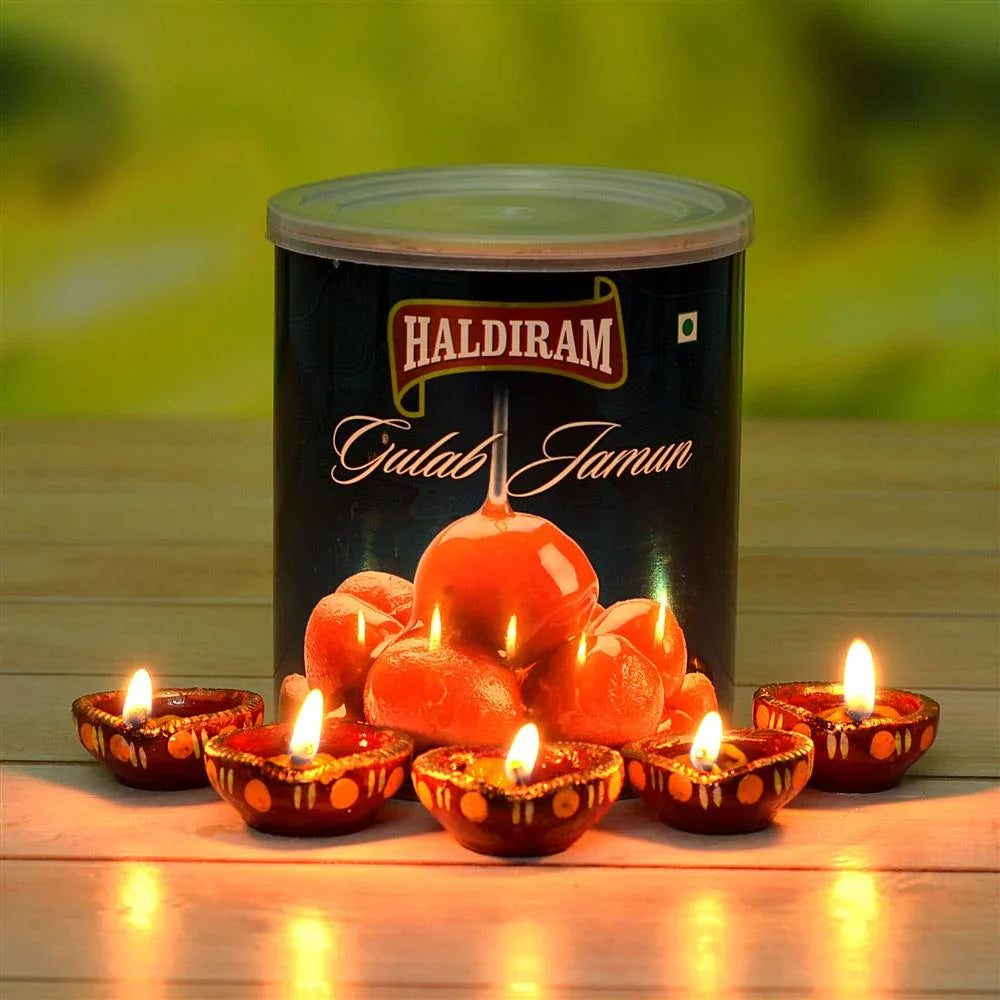 Haldiram gulab jamun and Diya Hamper