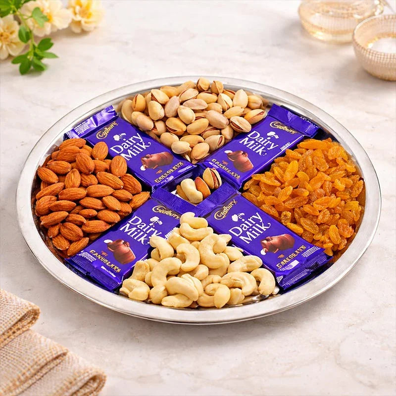 DRY FRUITS AND DAIRY MILK HAMPER
