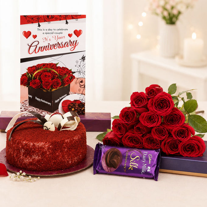 Enchanted Bloom Standard Combo - Anniversary Gift in Delhi