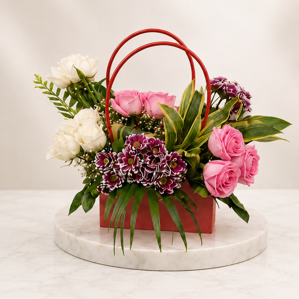 Enchanted Garden Rose Basket