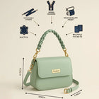 FARGO Elegant Green Leather Handbag with Gold Chain Handle customer review image