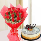 15 Red Roses with Half Kg Butterscotch Cake customer review image