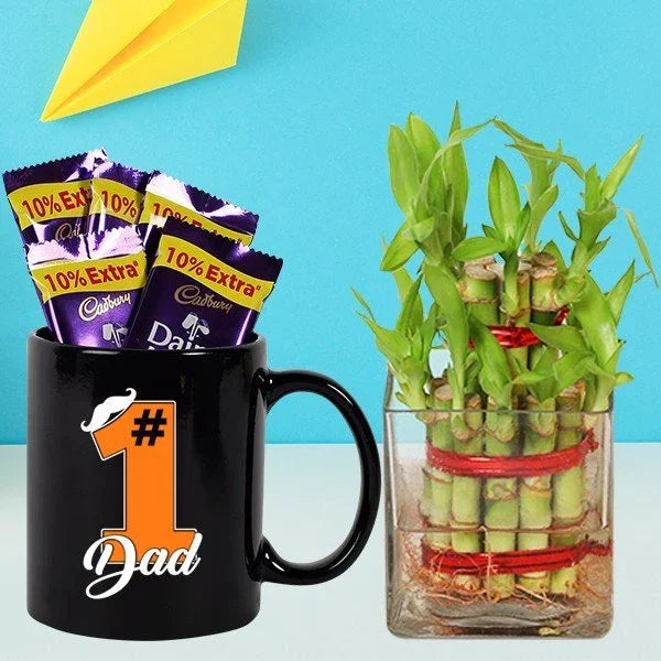 No.1 Dad Dairy Milk Bamboo Hamper