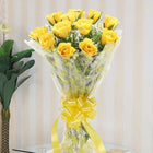 12 Yellow Roses Bouquet in Cellophane Wrap customer review image
