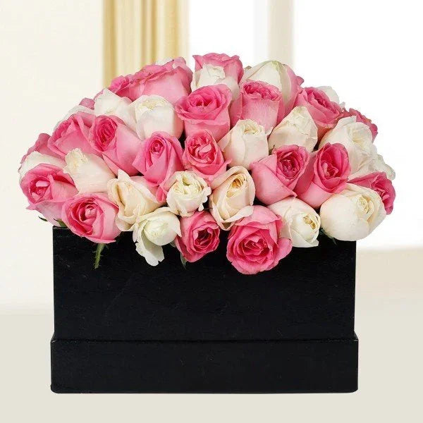 Peaceful Pink N White Roses