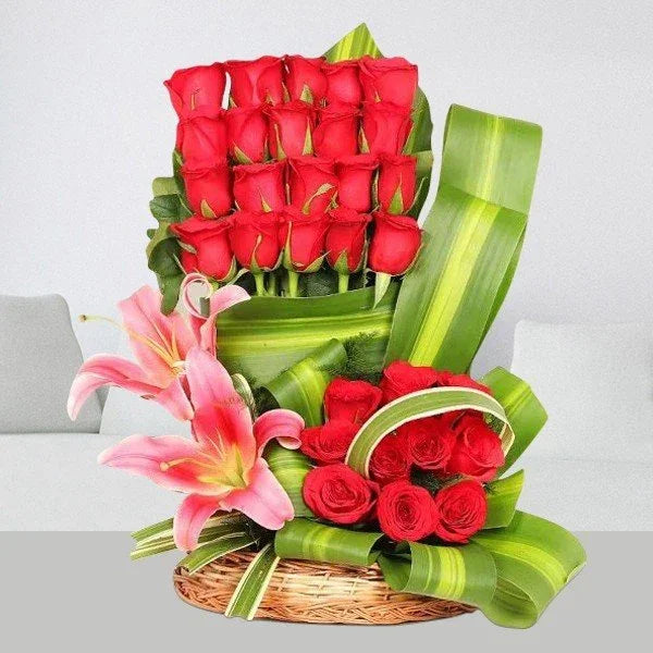 Grandeur Red Roses Arrangement