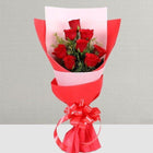 8 Red Roses Bouquet with Pink & Red Wrap | OyeGifts customer review image