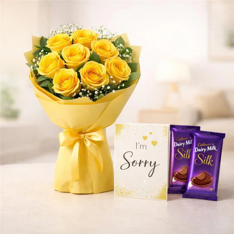 Flowers With Sorry Card