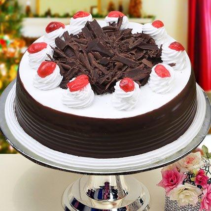 Black Forest Eggless Cake with Fresh Cream & Cherries 2 Kg - Cake Delivery in Kalyani