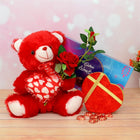 Heart Shape Chocolate Box With Teddy N Rose Hamper customer review image
