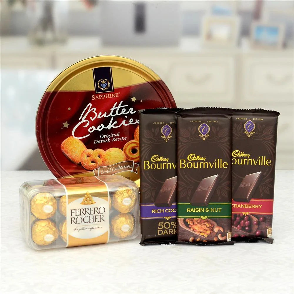 Bournville With Ferrero Rocher N Butter Cookies