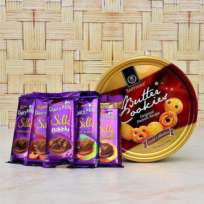 Dairy Milk Silk & Sapphire Butter Cookies Hamper