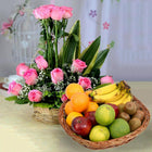 18 Pink Roses N Mixed Fruit Basket customer review image