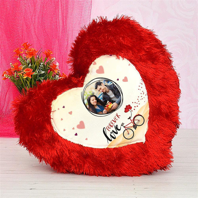 Personalised Heart Shaped Pillow with Photo