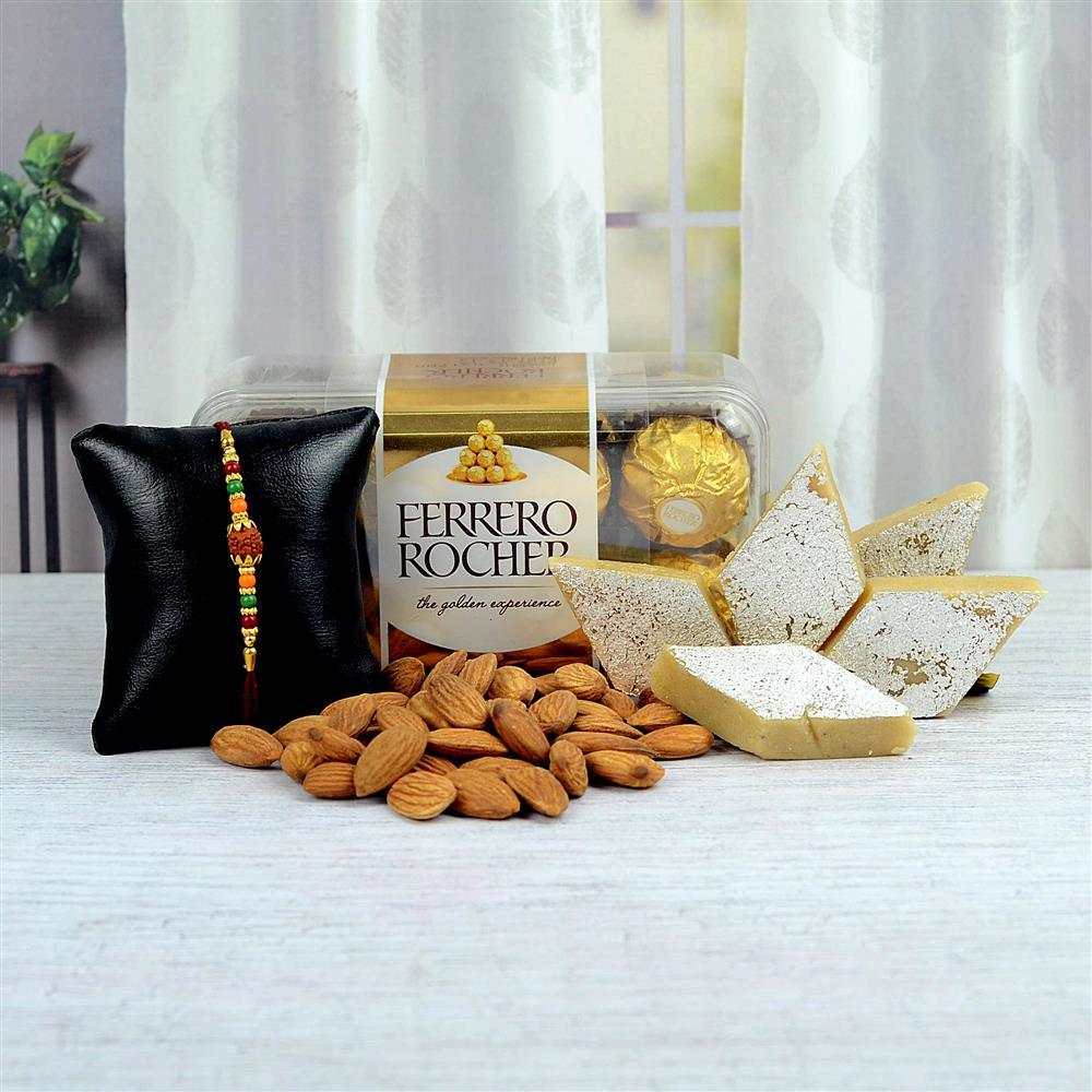 Rakhi All in One Kaju Barfi With Almond N Chocolate