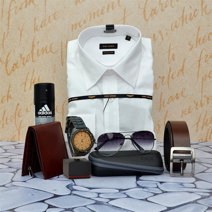 Men's Shirt, Watch & Accessories Gift Hamper - Cosmetics for Men Gift for Men