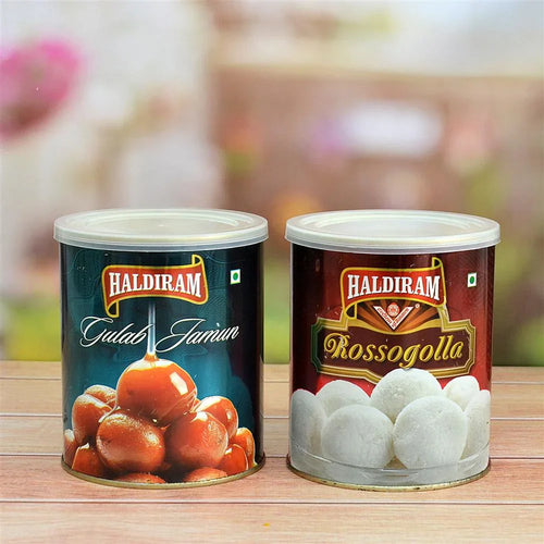 Haldiram Rasgulla 1 Kg & Gulab Jamun 1 Kg Combo Online Gift Delivery