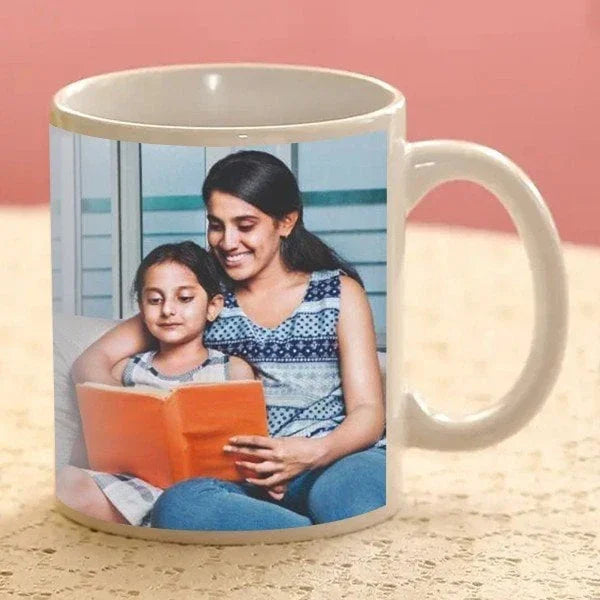 Personalized White Ceramic Photo Mug 4x3