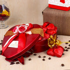 Romantic Hamper Of Heart Shape Chocolates And Golden Rose customer review image
