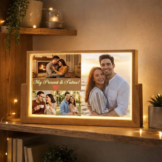 GlowSnap Personalized LED Photo Frame - Anniversary Gift in Delhi