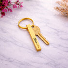 Personalized Engraved Metal Bar Keychain – Custom Name Key Ring customer review image
