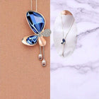 Buy Gold Plated Pendant for Women (Blue) customer review image
