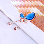 Buy Gold Plated Pendant for Women (Blue) customer review image