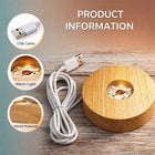 Golden Deer Crystal Ball LED Night Lamp with Wooden Base customer review image