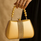 Golden Radiance Pearl-Handle Evening Clutch customer review image
