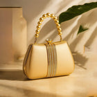 Golden Radiance Pearl-Handle Evening Clutch customer review image