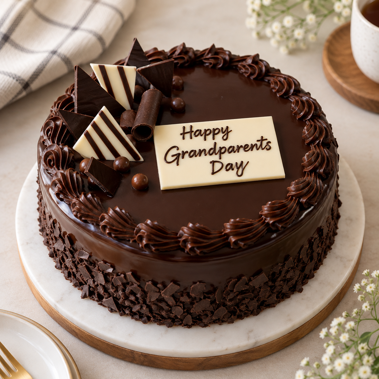 Happy Grandparents Day Chocolate Cake