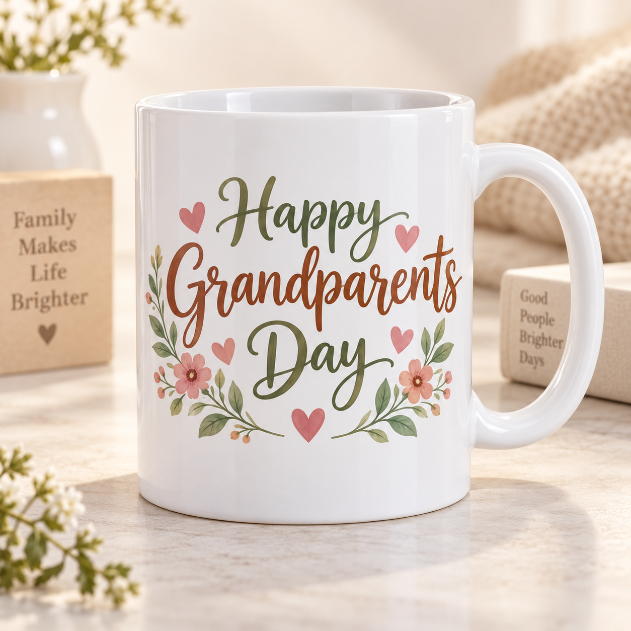 Happy Grandparents Day White Mug