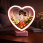 Heart Shape Photo Frame with Flowers LED Lamp customer review image