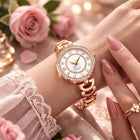 Rose Gold Crystal Bezel Quartz Women’s Watch customer review image